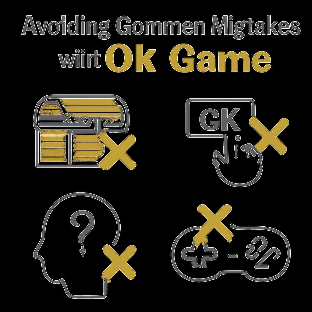 An educational diagram illustrating common mistakes with Ok Game.