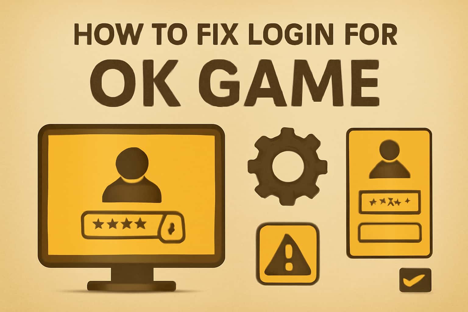 An informative scene showcasing the title 'How to Fix Login for Ok Game' with futuristic elements.
