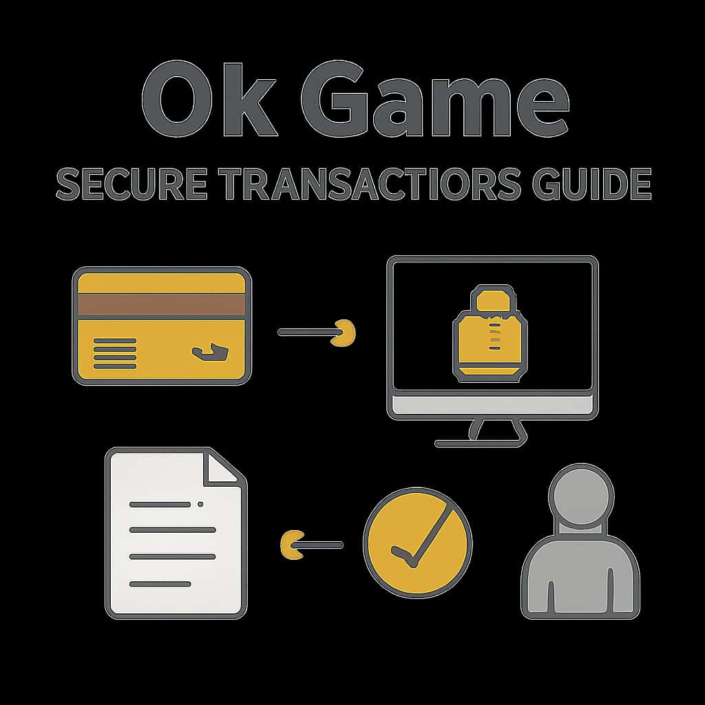An educational diagram illustrating secure transaction processes for Ok Game.