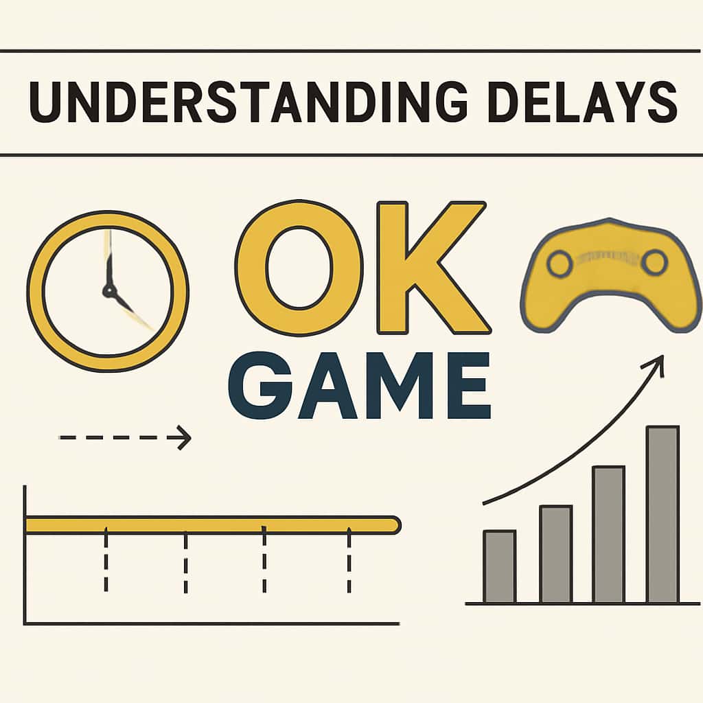 An educational diagram detailing aspects of delays in Ok Game.